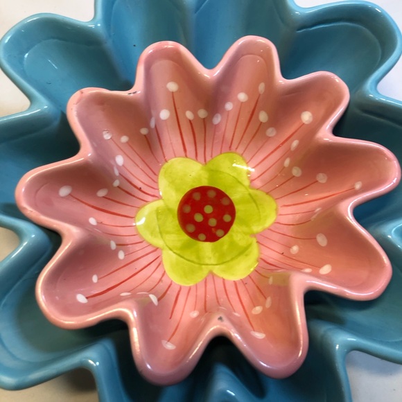 Unique Colourful Floral Serving Bowl 3 Bowls 8” to 4” - Picture 6 of 13